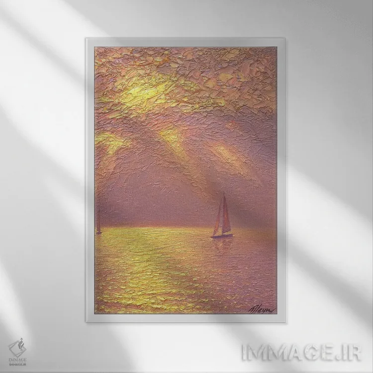 تابلو دکوراتیو دریا LXVIII اثر دمیتری اولین - نمای قابدار سفید