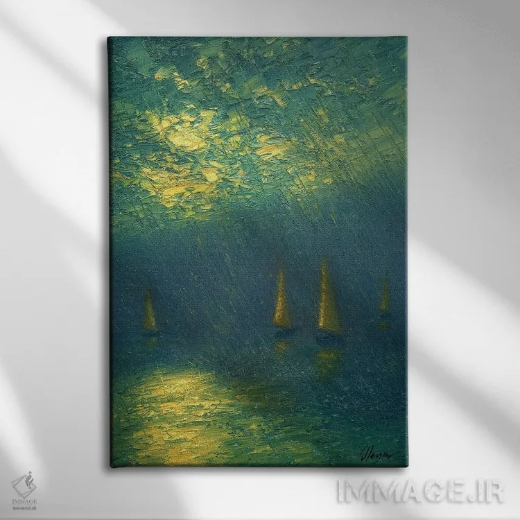 تابلو دکوراتیو رودخانه بارانی اثر دمیتری اولین - نمای روبهرو روی دیوار
