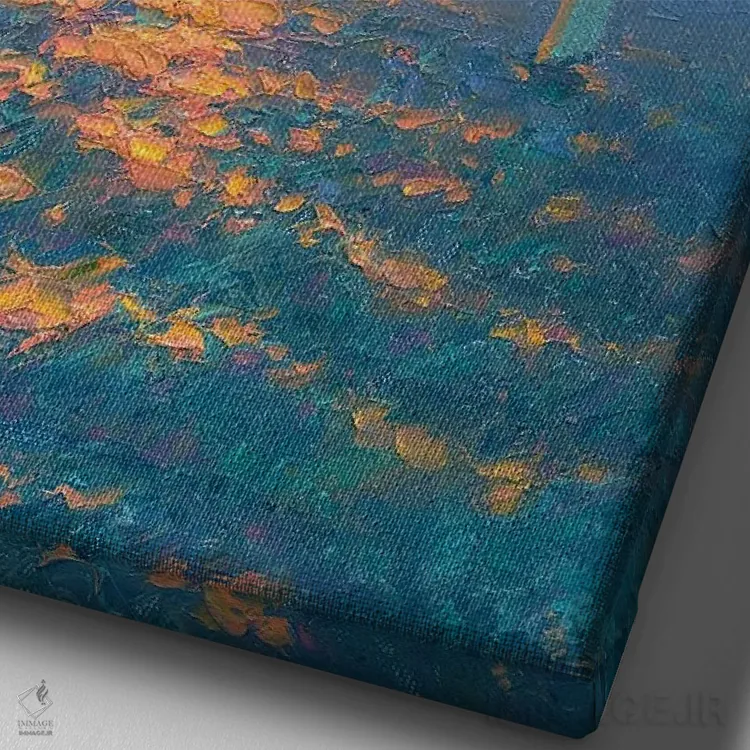 تابلو دکوراتیو دریا III اثر دمیتری اولین - نمای نزدیک بافت بوم
