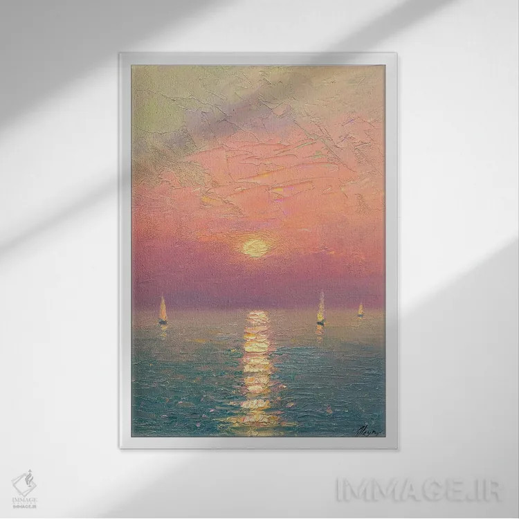 تابلو دکوراتیو طلوع دوم اثر دمیتری اولین - نمای قابدار سفید