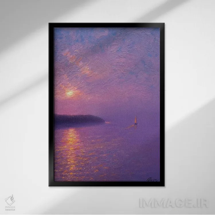 تابلو کلاسیک دریا دهم اثر دمیتری اولین - نمای قابدار مشکی