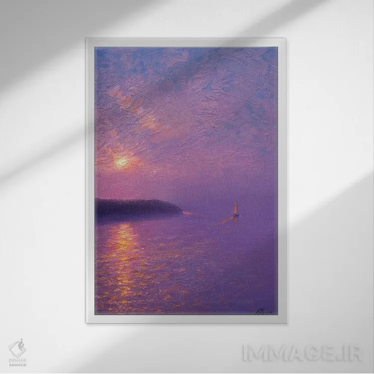 تابلو کلاسیک دریا دهم اثر دمیتری اولین - نمای قابدار سفید