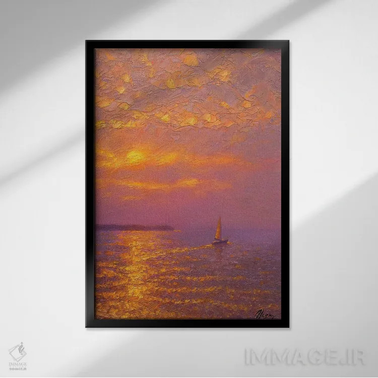 تابلو کلاسیک دریا یازدهم اثر دمیتری اولین - نمای قابدار مشکی