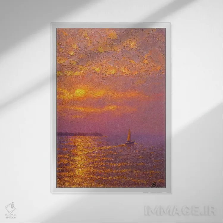 تابلو کلاسیک دریا یازدهم اثر دمیتری اولین - نمای قابدار سفید