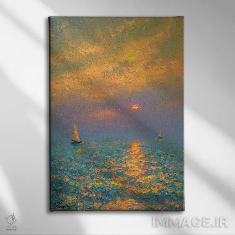 تابلو کلاسیک دریا شانزدهم اثر دمیتری اولین - نمای روبهرو روی دیوار