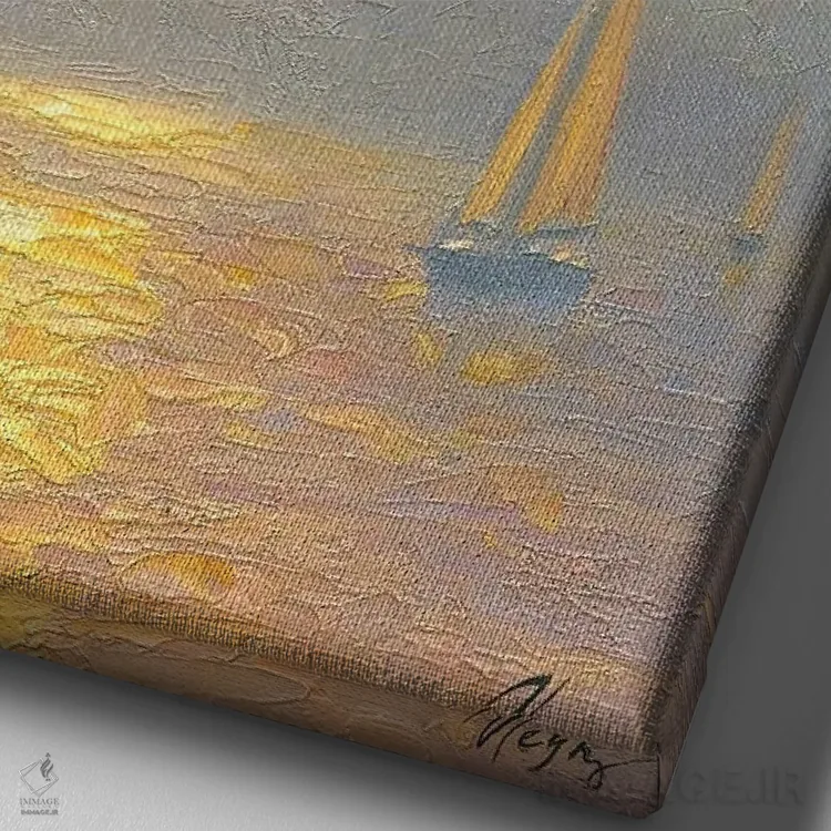 تابلو کلاسیک دریا چهاردهم اثر دمیتری اولین - نمای نزدیک بافت بوم