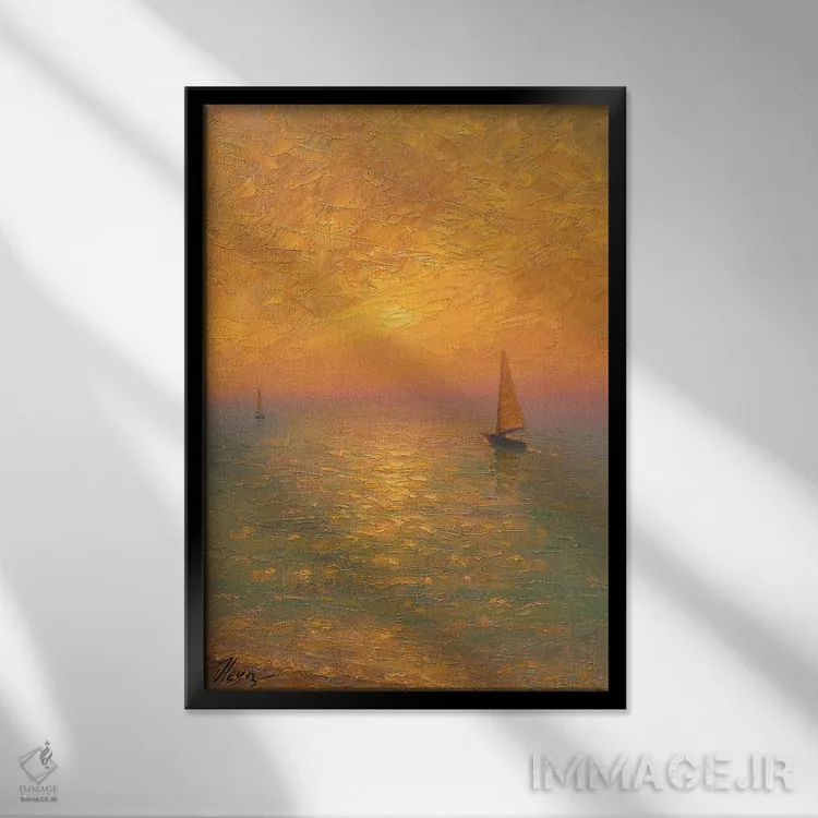 تابلو کلاسیک دریا هجدهم اثر دمیتری اولین - نمای قابدار مشکی