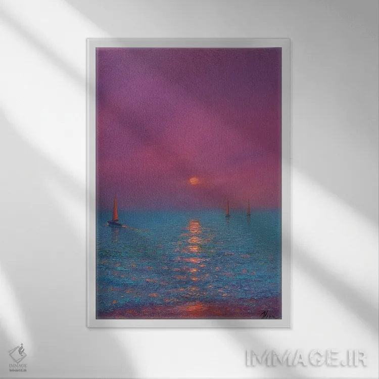 تابلو کلاسیک دریا هفدهم اثر دمیتری اولین - نمای قابدار سفید