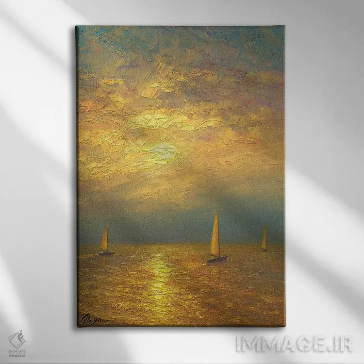 تابلو کلاسیک دریا بیستم اثر دمیتری اولین - نمای روبهرو روی دیوار