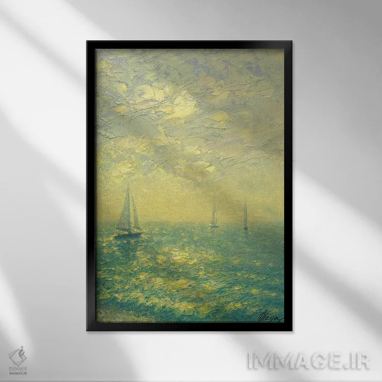 تابلو کلاسیک دریا نوزدهم اثر دمیتری اولین - نمای قابدار مشکی