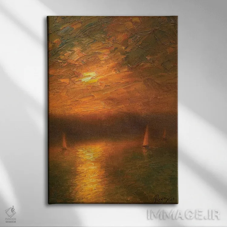 تابلو کلاسیک غروب پنجم اثر دمیتری اولین - نمای روبهرو روی دیوار