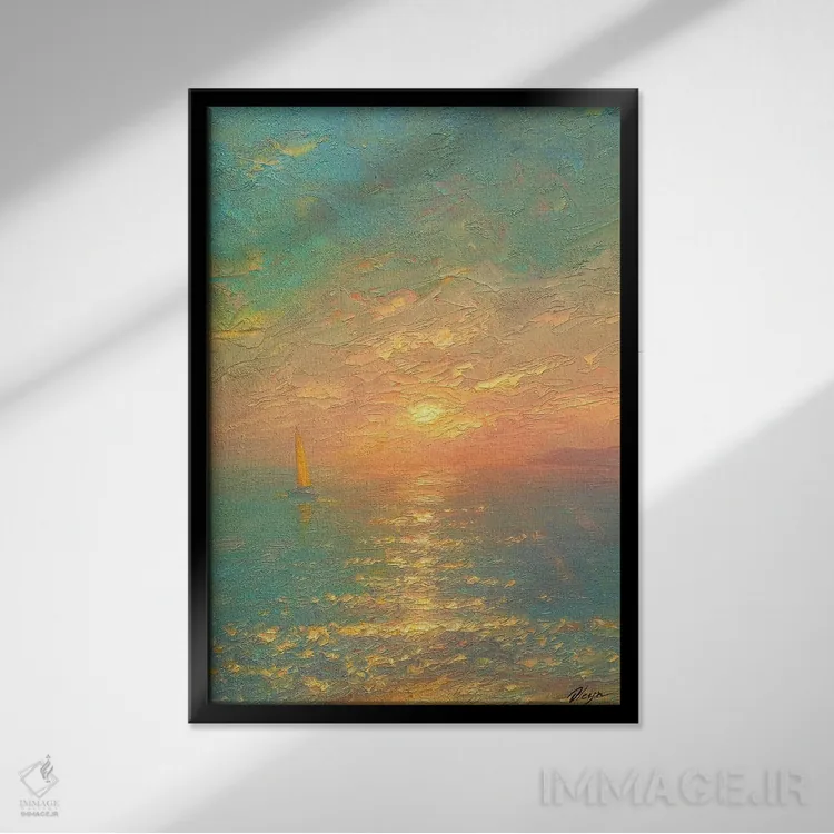 تابلو کلاسیک دریا بیست و هفتم اثر دمیتری اولین - نمای قابدار مشکی