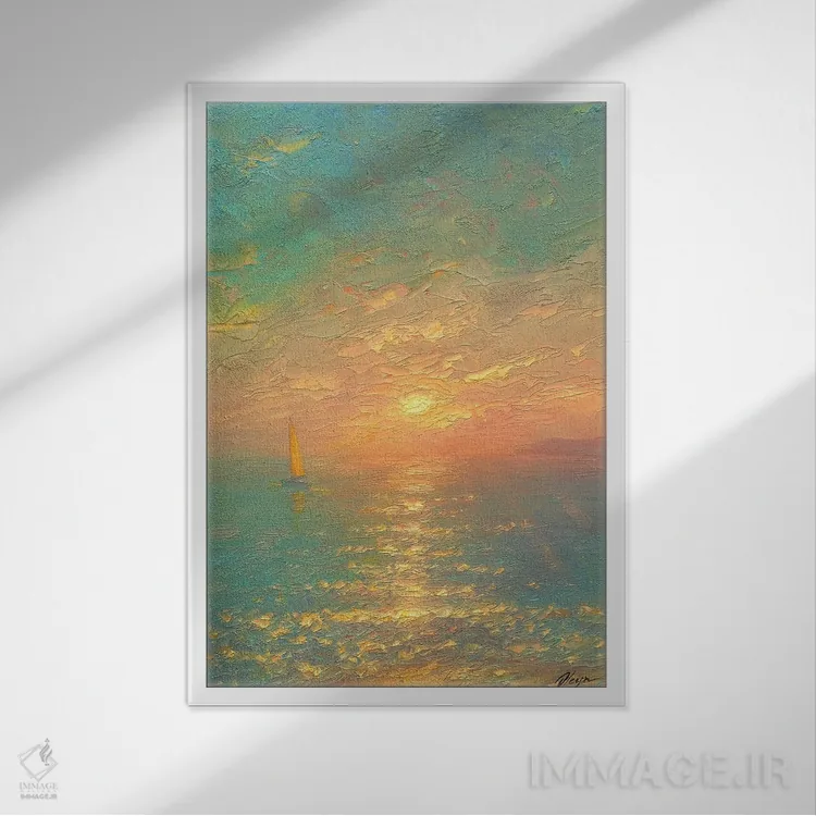 تابلو کلاسیک دریا بیست و هفتم اثر دمیتری اولین - نمای قابدار سفید