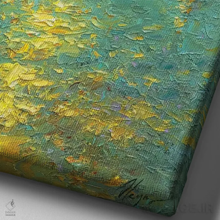تابلو کلاسیک عصر نهم اثر دمیتری اولین - نمای نزدیک بافت بوم