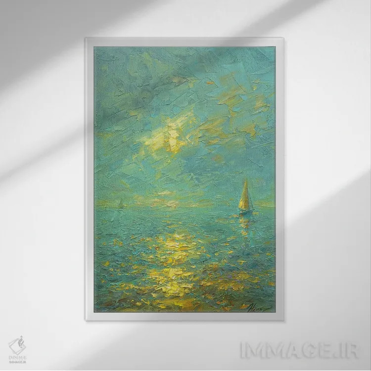 تابلو کلاسیک عصر نهم اثر دمیتری اولین - نمای قابدار سفید