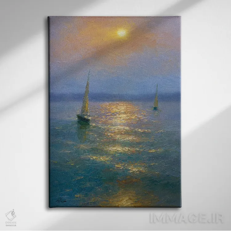 تابلو دکوراتیو غروب یازدهم اثر دمیتری اولین - نمای روبهرو روی دیوار