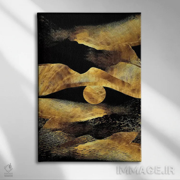 تابلو انتزاعی سراب فاتا مورگانا اثر دافنه هوراو - نمای روبهرو روی دیوار