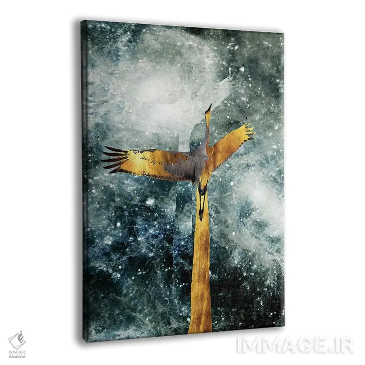 تابلو مینیمال پرواز انفرادی اثر دافنه هوراو - نمای پرسپکتیو محصول