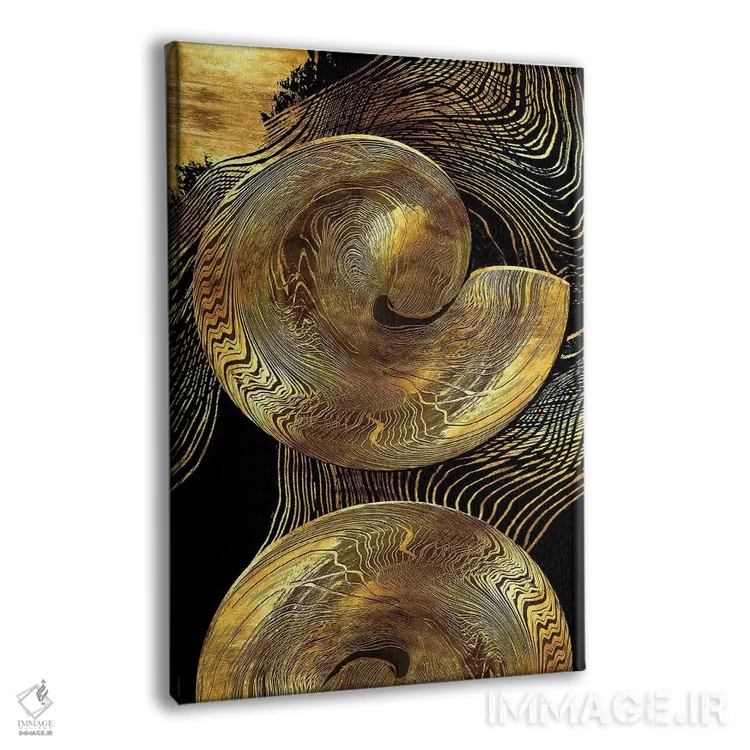 تابلو انتزاعی بردباری در هم تنیده اثر دافنه هوراو - نمای پرسپکتیو محصول