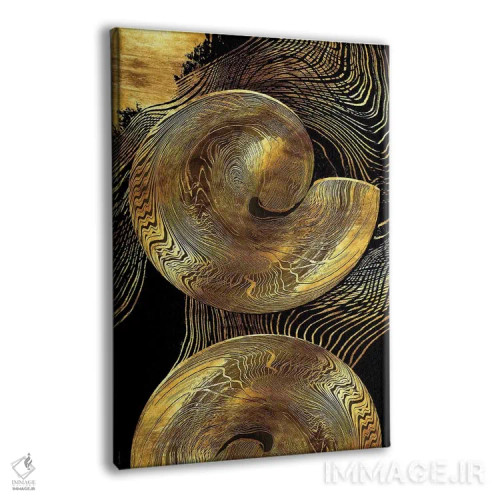 تابلو انتزاعی بردباری در هم تنیده اثر دافنه هوراو - نمای پرسپکتیو محصول