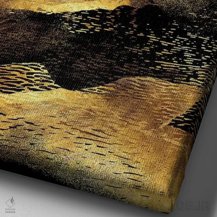 تابلو انتزاعی سراب فاتا مورگانا اثر دافنه هوراو - نمای نزدیک بافت بوم