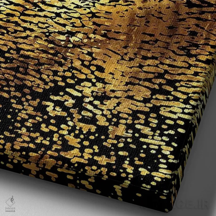 تابلو انتزاعی شب پرستاره اثر دافنه هوراو - نمای نزدیک بافت بوم