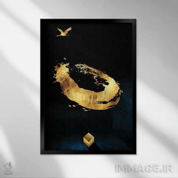 تابلو مینیمال هایکوی شماره ۶ اثر دافنه هوراو - نمای قابدار مشکی