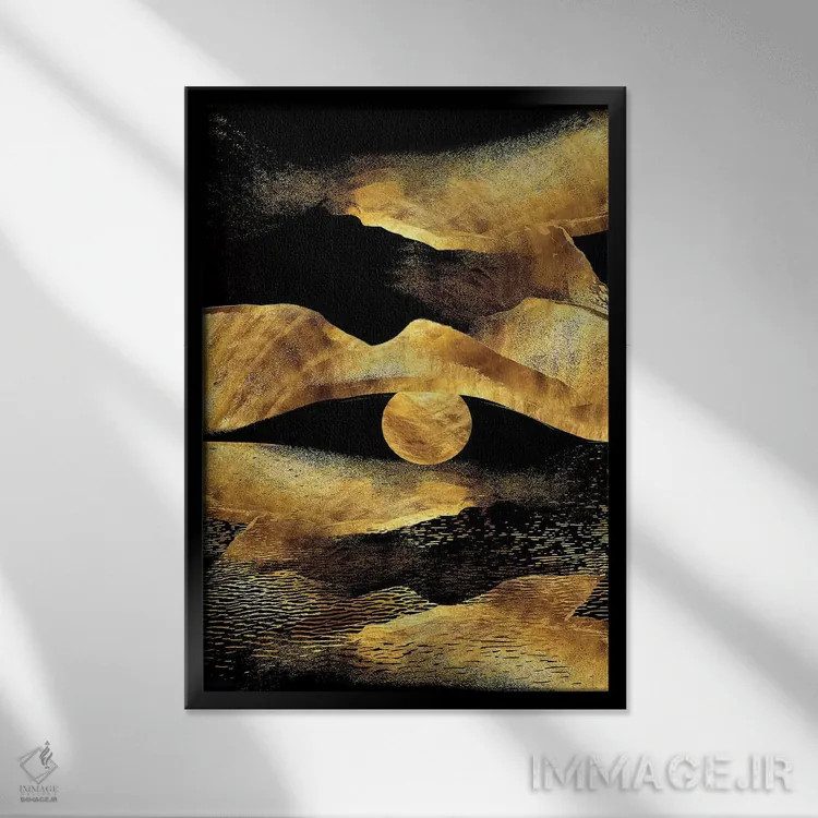تابلو انتزاعی سراب فاتا مورگانا اثر دافنه هوراو - نمای قابدار مشکی