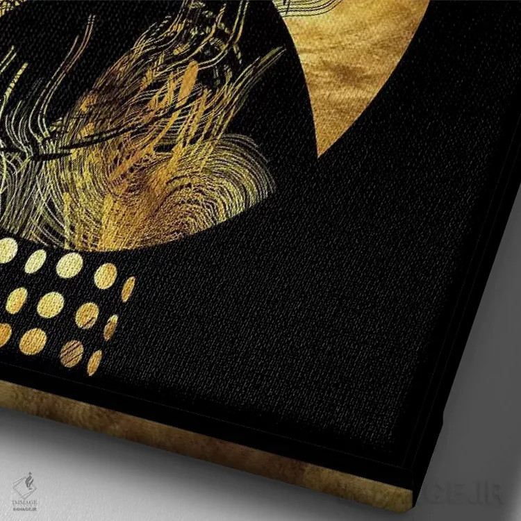 تابلو مدرن اژدهای نوپا اول اثر دافنه هوراو - نمای نزدیک بافت بوم