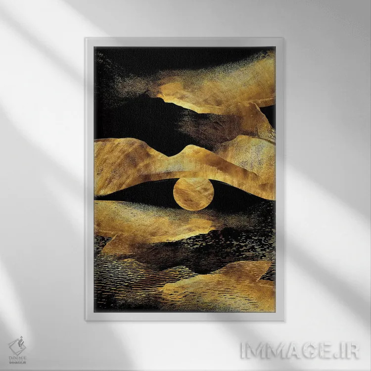 تابلو انتزاعی سراب فاتا مورگانا اثر دافنه هوراو - نمای قابدار سفید