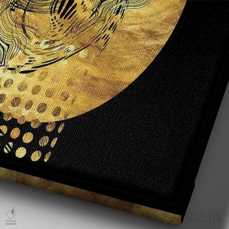 تابلو مدرن اژدهای نوپا دوم اثر دافنه هوراو - نمای نزدیک بافت بوم