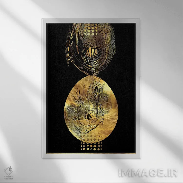 تابلو مدرن اژدهای نوپا دوم اثر دافنه هوراو - نمای قابدار سفید