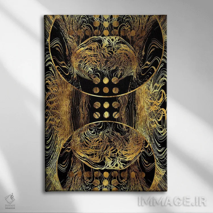 تابلو انتزاعی ماه طلوع کننده سوم اثر دافنه هوراو - نمای روبهرو روی دیوار