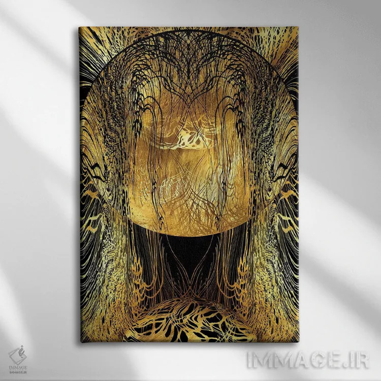 تابلو انتزاعی ماه طلوع کننده نهم اثر دافنه هوراو - نمای روبهرو روی دیوار