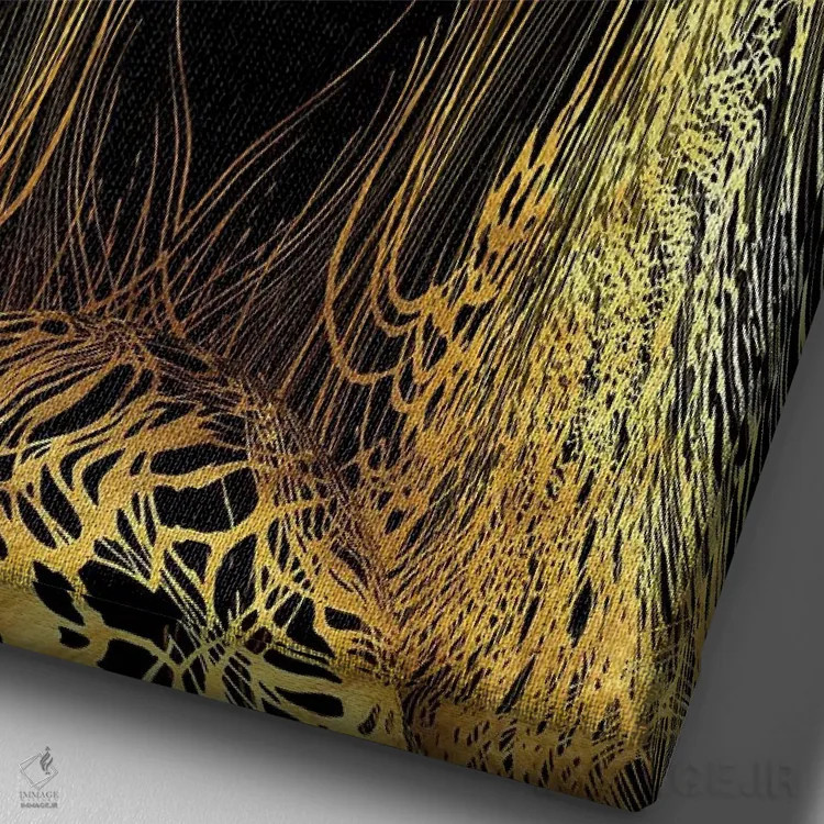 تابلو انتزاعی ماه طلوع کننده نهم اثر دافنه هوراو - نمای نزدیک بافت بوم