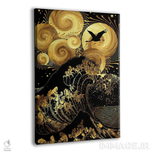 تابلو دکوراتیو شب پرستاره موج دار اثر دافنه هوراو - نمای پرسپکتیو محصول