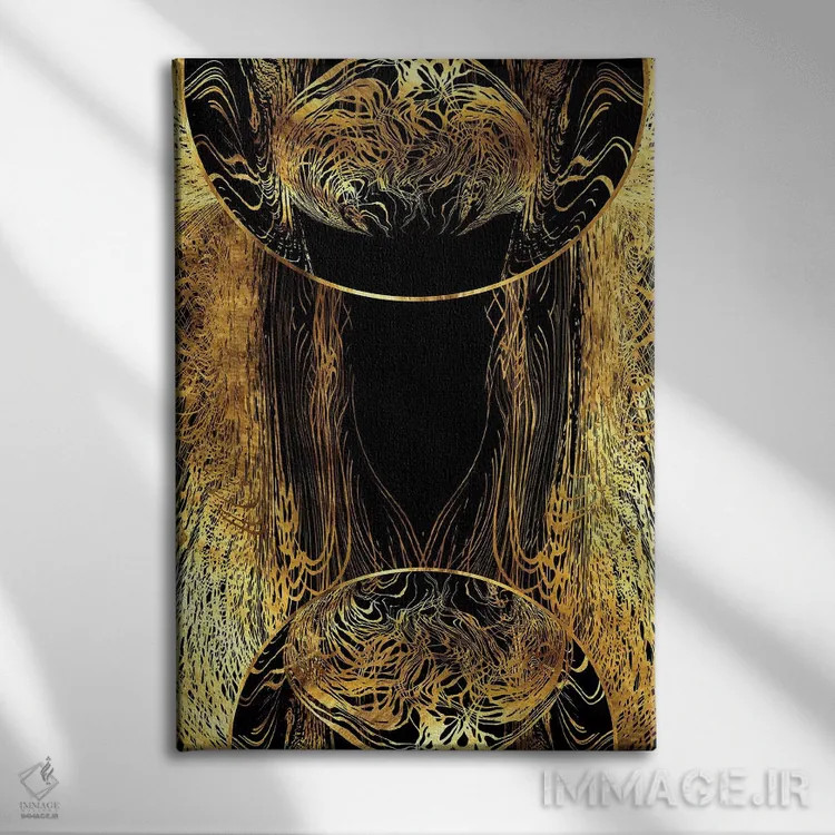 تابلو انتزاعی ماه طلوع کننده دهم اثر دافنه هوراو - نمای روبهرو روی دیوار