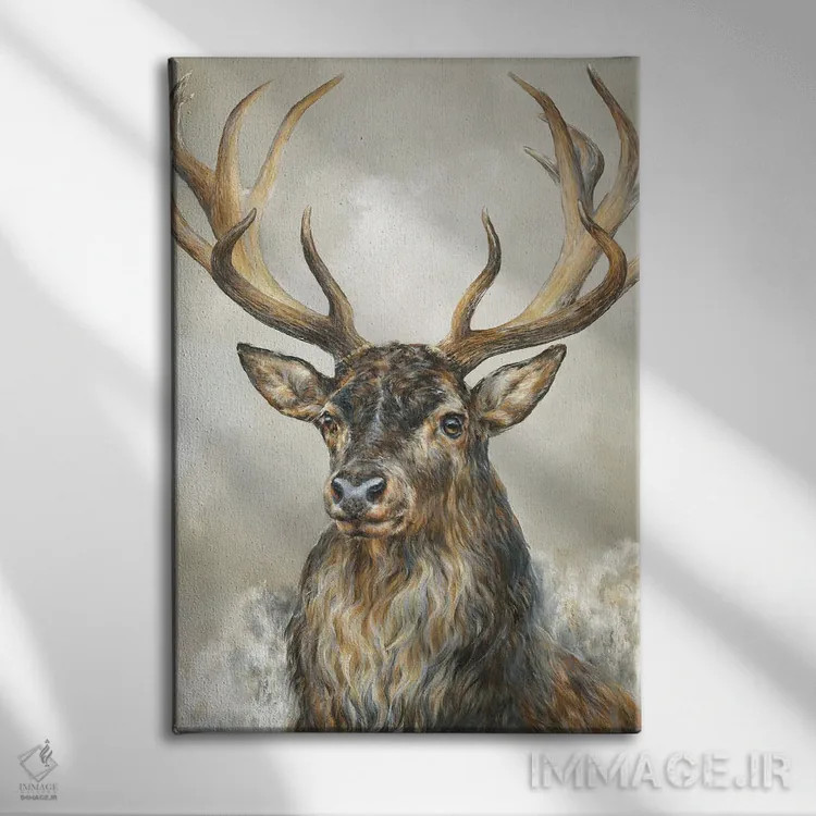 تابلو دکوراتیو قلب گوزن اثر باورا پرژوگینا - نمای روبهرو روی دیوار