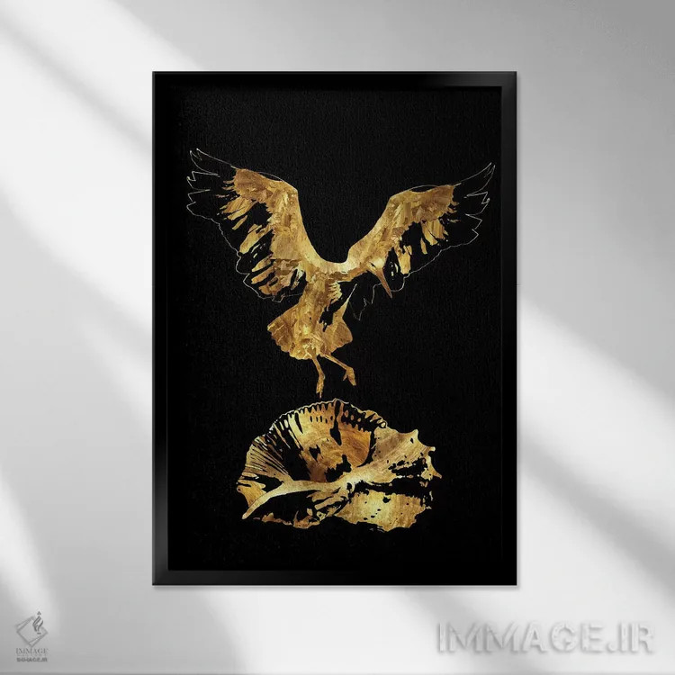 تابلو مدرن پرواز اثر دافنه هوراو - نمای قابدار مشکی