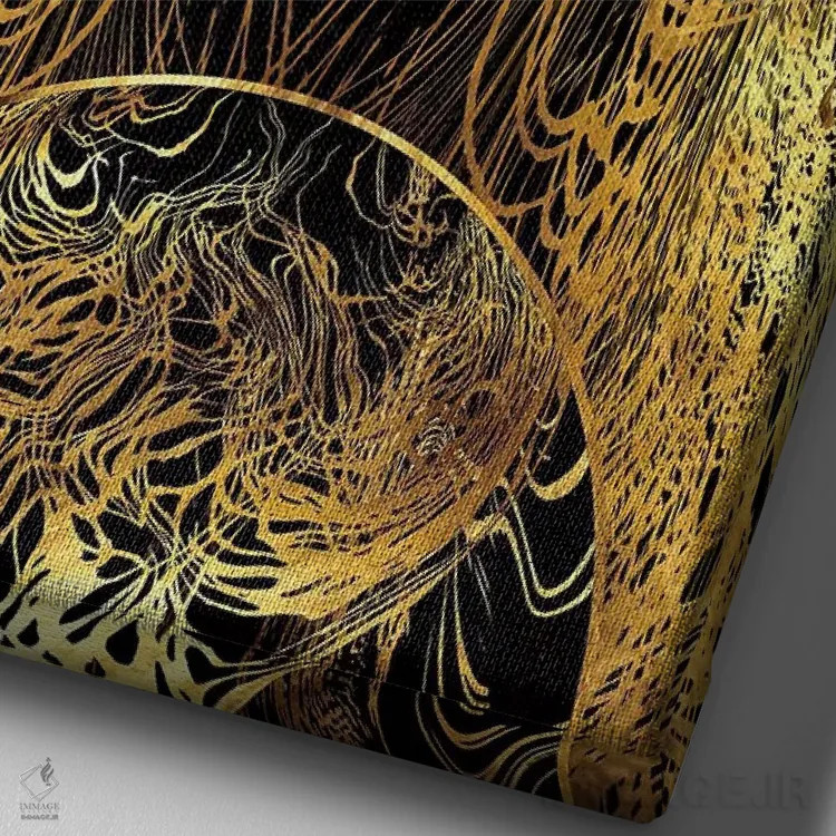 تابلو انتزاعی ماه طلوع کننده دهم اثر دافنه هوراو - نمای نزدیک بافت بوم