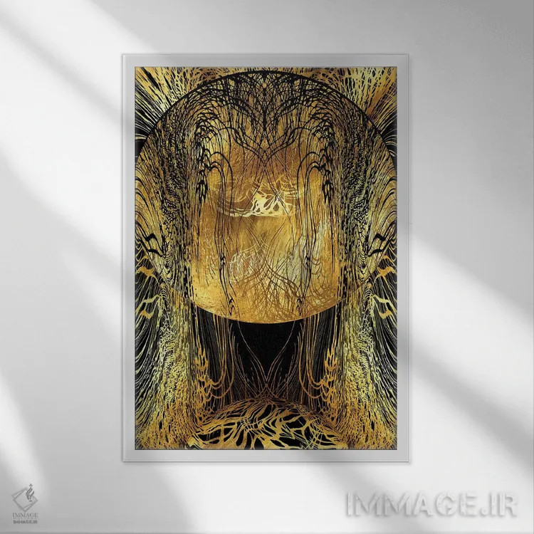 تابلو انتزاعی ماه طلوع کننده نهم اثر دافنه هوراو - نمای قابدار سفید