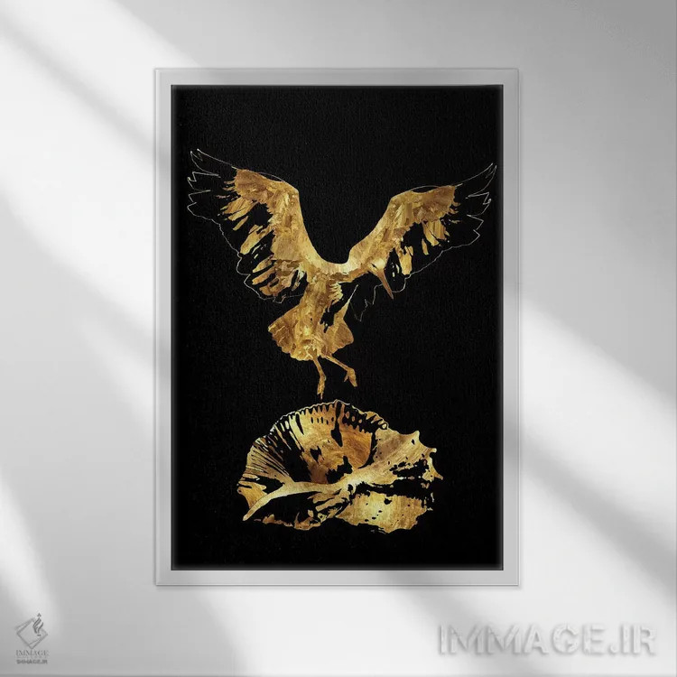 تابلو مدرن پرواز اثر دافنه هوراو - نمای قابدار سفید