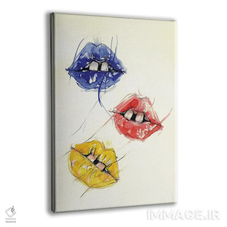 تابلو دکوراتیو سه لب اثر دوریانا پوپا - نمای پرسپکتیو محصول