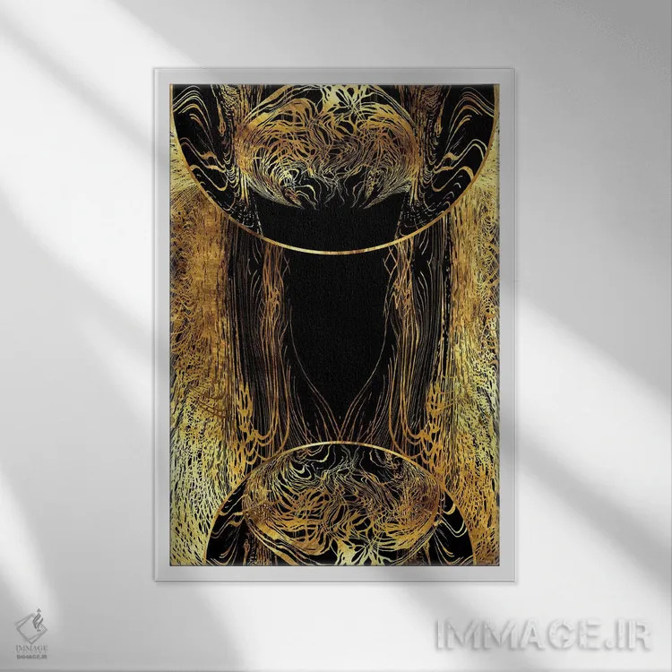 تابلو انتزاعی ماه طلوع کننده دهم اثر دافنه هوراو - نمای قابدار سفید