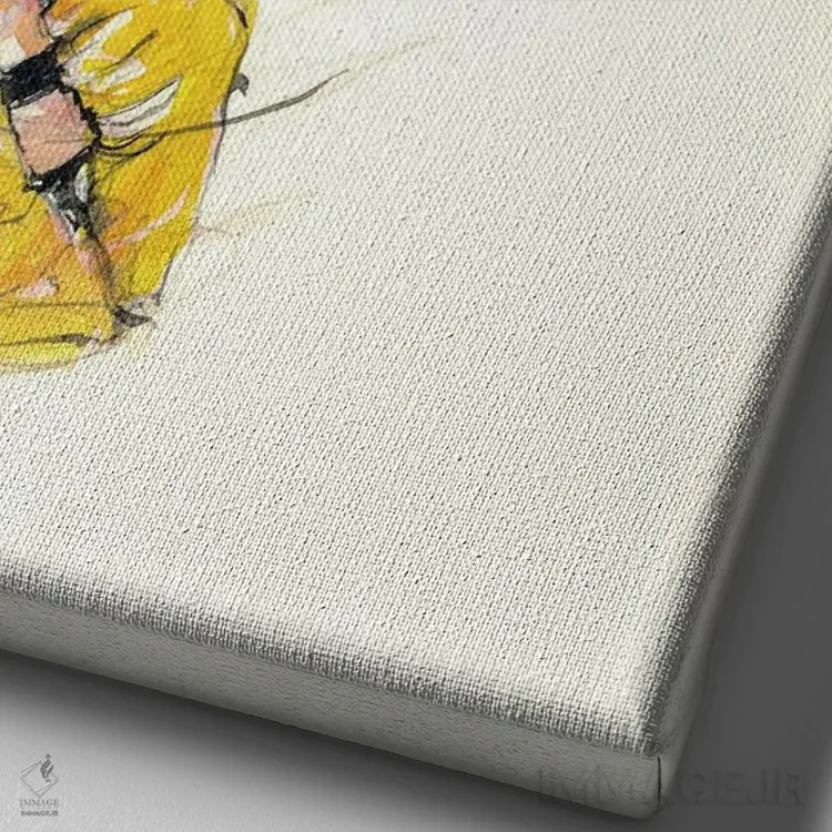 تابلو دکوراتیو سه لب اثر دوریانا پوپا - نمای نزدیک بافت بوم