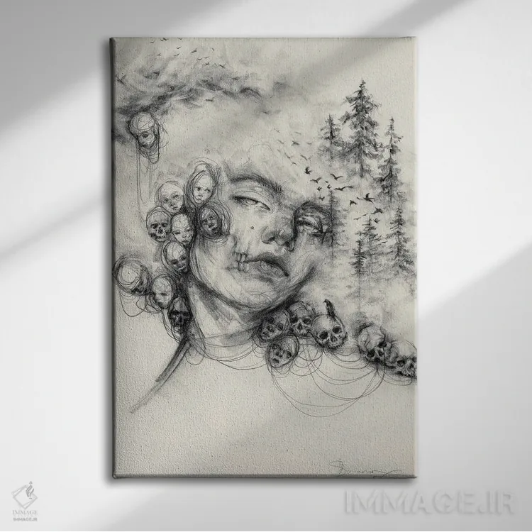 تابلو دکوراتیو جایی اثر دوریانا پوپا - نمای روبهرو روی دیوار