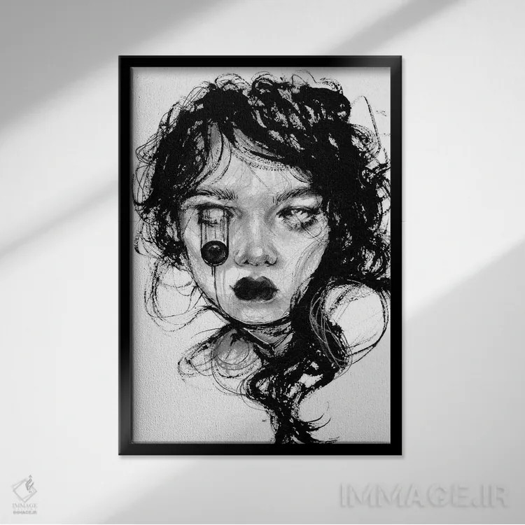 تابلو دکوراتیو تیرکمون اثر دوریانا پوپا - نمای قابدار مشکی