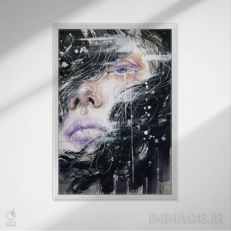 تابلو دکوراتیو برف اثر دوریانا پوپا - نمای قابدار سفید