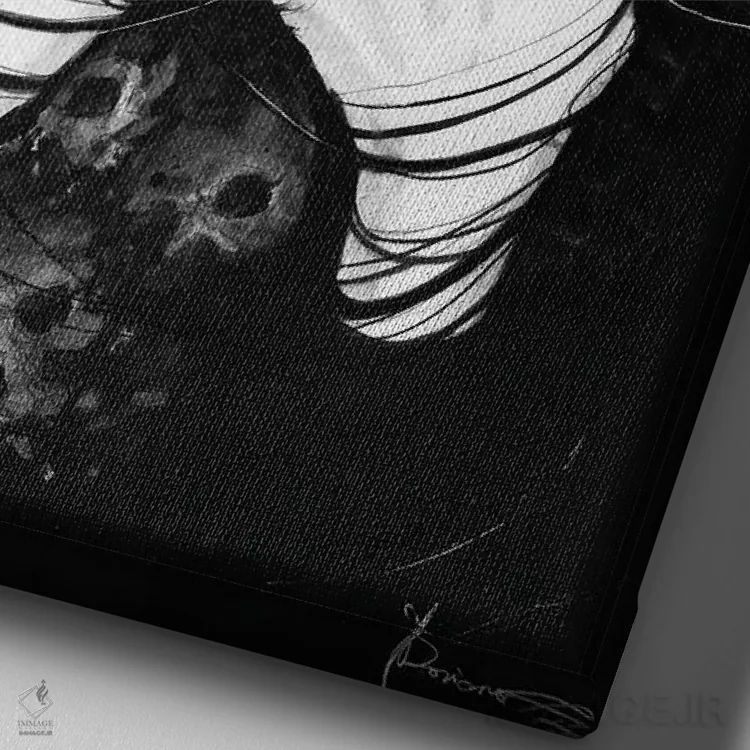 تابلو دکوراتیو سوسن عنکبوتی اثر دوریانا پوپا - نمای نزدیک بافت بوم