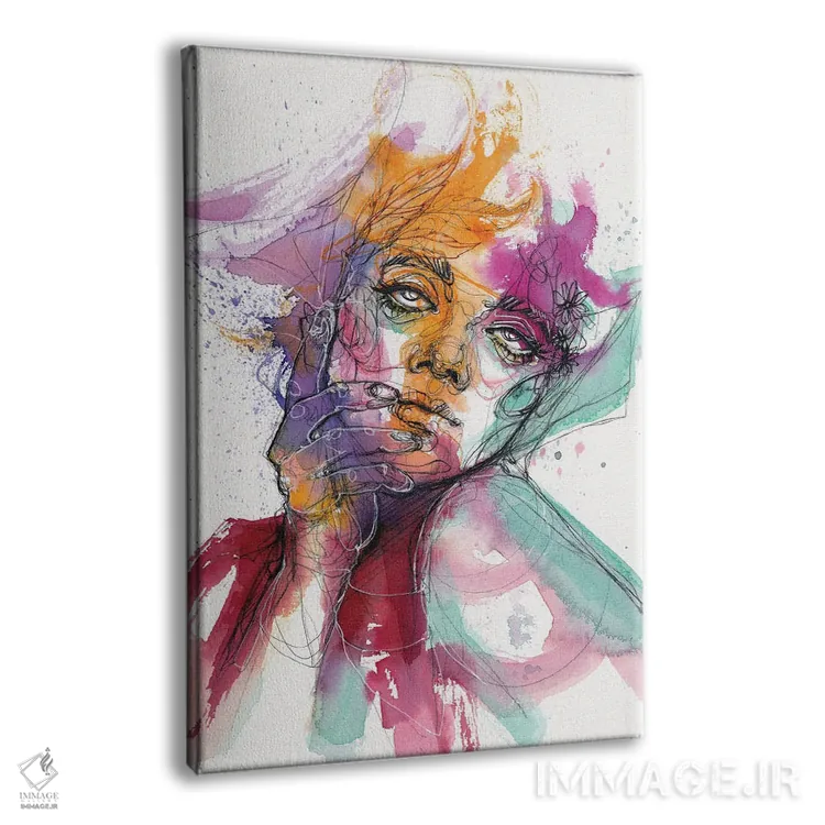 تابلو دکوراتیو پاشش رنگ ها اثر دوریانا پوپا - نمای پرسپکتیو محصول